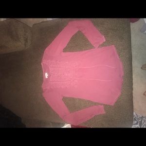 Pink shirt long sleeve